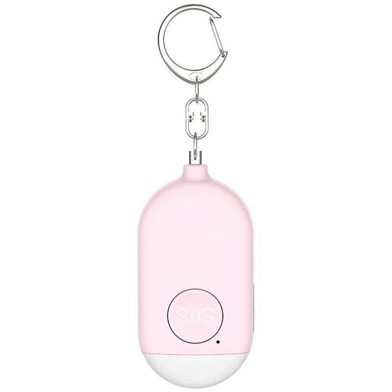 Wiederaufladbarer Persönlicher Notfallalarm Mit 130 Db Lautem Pinkfarbenem Sicherheitsalarm Und Led-taschenlampe.