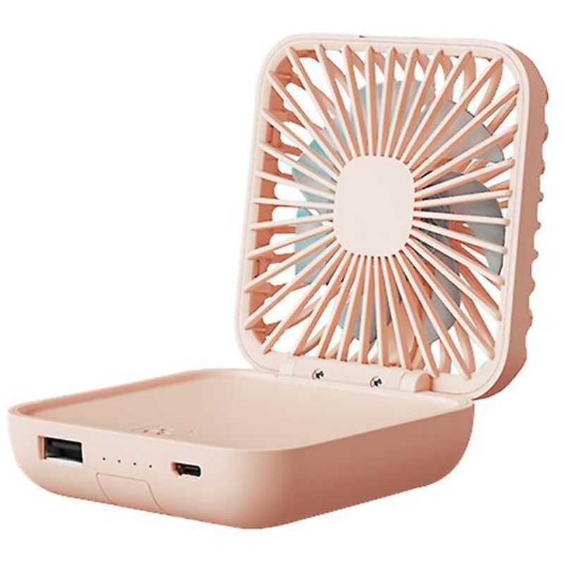 Mini-usb-wiederaufladbarer Tragbarer Ventilator – Pink