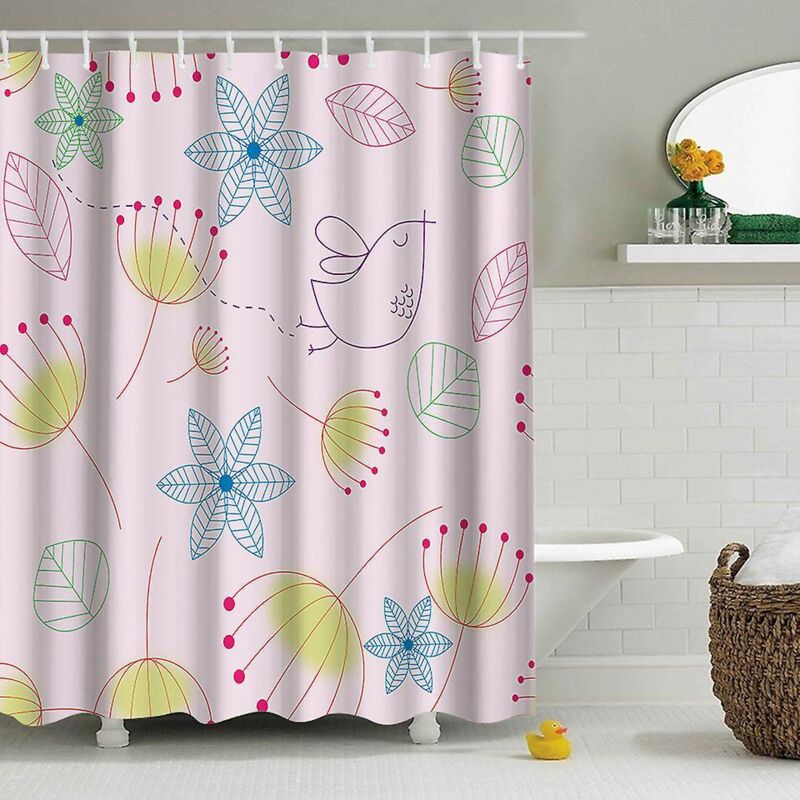 Dicker Duschvorhang Aus Polyester, Wasserdicht, Schimmelresistent Und Maschinenwaschbar, 180 X 180 Cm, Ausführung 2