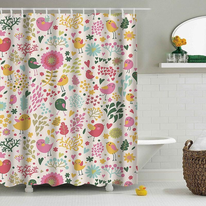 Dicker Duschvorhang Aus Polyester, Wasserdicht Und Schimmelresistent, 180 X 180 Cm, Ausführung 3, Maschinenwaschbar