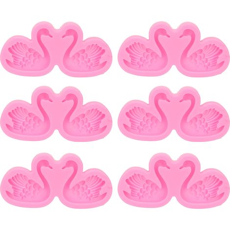 6-teiliges 3d-schwanen-silikonform-backform-set, Antihaftbeschichtet, Bpa-frei Für Schokoladen- Und Kuchendekorationen, Diy-bastelarbeiten