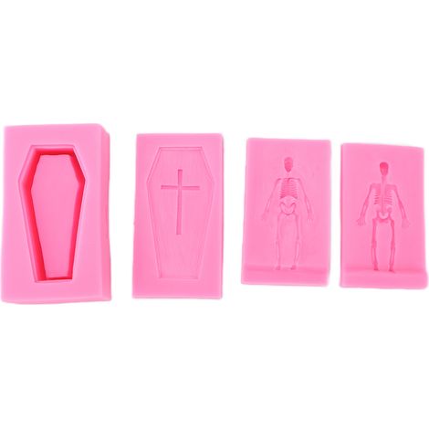 3d-silikonform Sarg-skelett Für Halloween, Antihaftbeschichtet Und Hitzebeständig
