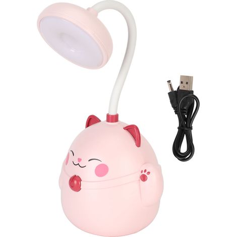 Niedliche, Tragbare Schreibtischlampe, Faltbar, Sanftes Licht, Usb-aufladbare Led, Leselampe Mit Blaulichtfilter, Rosa