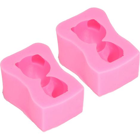 2-teilige Diy-bärenform In Rosa, Niedlich, Elegant, Praktisch, Abwaschbar, Für Kuchen Und Eiscreme