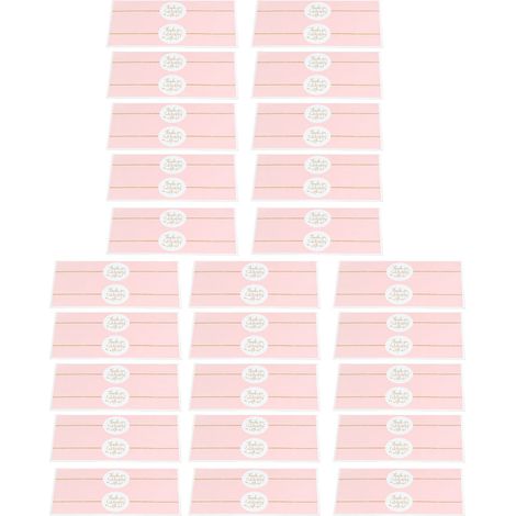 25 Personalisierte Wasserflaschenetiketten – Dekorativ, Wasserfest, Zum Selbermachen, Rosa, Mit Dem Aufdruck „danke“.