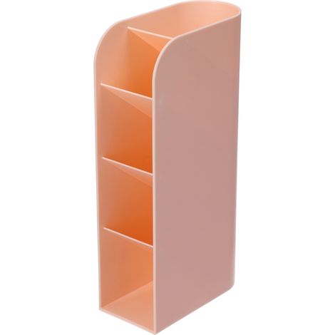Niedliche, Pinkfarbene Multifunktions-schreibtischbox Mit 4 Fächern, Vertikaler Organizer Für Schulmaterialien, Arbeitszimmer, Büro, Schminktisch