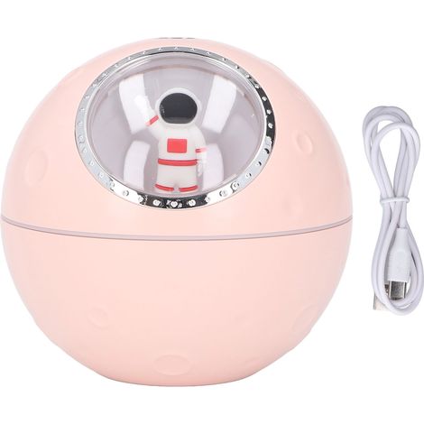 Niedlicher Astronauten-luftbefeuchter, 300 Ml, 2 Geschwindigkeitsstufen, Leise, Mit Diffusor Und Nachtlicht, Rosa