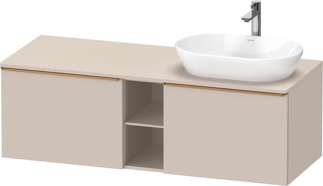 Duravit Waschtischunterschrank D-Neo 140x55cm, 2 A, 1 Pl, B R, b geb/Taupe ma