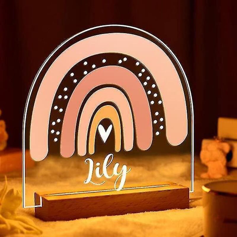 Personalisiertes Nachtlicht Mit Namen, 3d-acryl-mondlampe Und Usb-anschluss, Dekoratives Geschenk Für Kinderzimmer (jungen Und Mädchen).