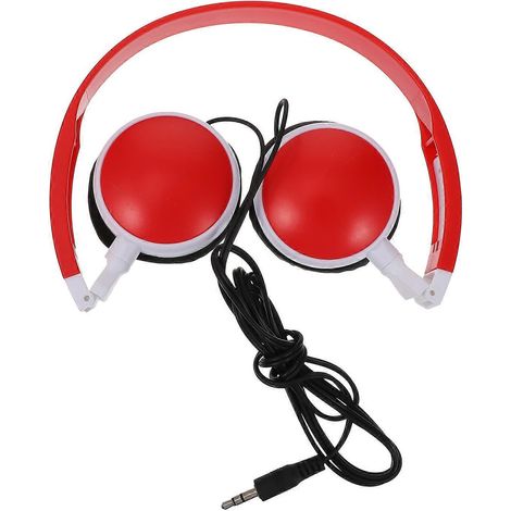 Faltbarer Stereo-kopfhörer Für Kinder, Kabelgebunden – 14,3 X 17 Cm – Rot