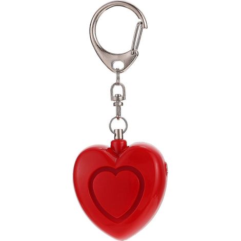Safe Sound Personenalarm, Herzförmiger Sicherheitsalarm-schlüsselanhänger Mit Leuchtfunktion – 4 X 3,5 X 2 Cm – Rot