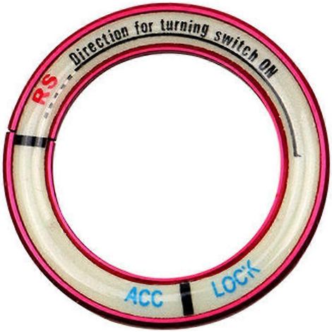 Beleuchteter Autoschlüssellochaufkleber, Zündschalterabdeckung Für Ford Focus (rot) – 5,10 X 5,10 X 0,40 Cm – Rot