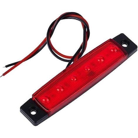 Set Mit 2 X 6-led 12v Anhänger-rückleuchten, Blinkern, Bremslichtern Und Positionsleuchten (rot) - 2 Stück - Rot