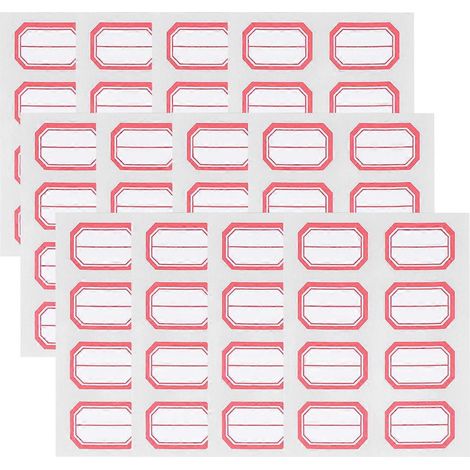 12 Blatt Selbstklebende Etiketten, Einfache Markeraufkleber, Handbeschriftbare Preisschilder Für Zuhause, Büro Und Schule – 3,3 X 2,3 Cm – Rot