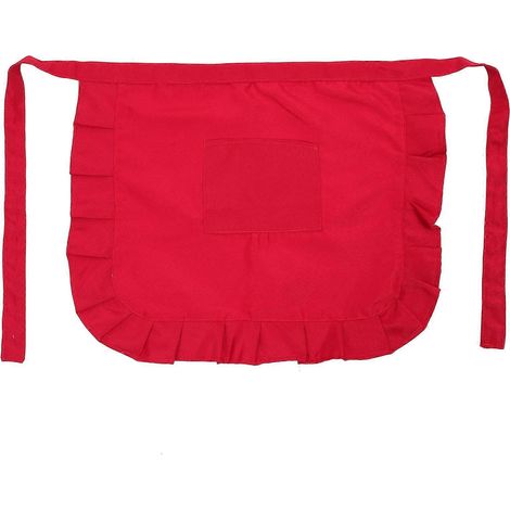Praktische, Mittellange Schürze Für Küchen Und Restaurants (1 Stück) – 53 X 43 X 0,2 Cm – Rot