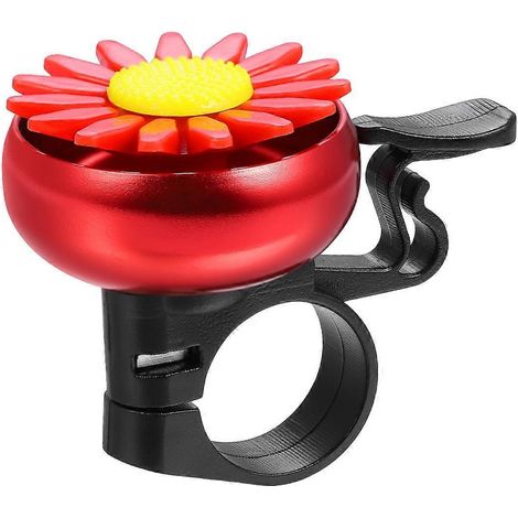 Vorcool Kinderfahrradklingel In Form Einer Sonnenblume (rot) – 6,50 X 5,00 X 4,00 Cm