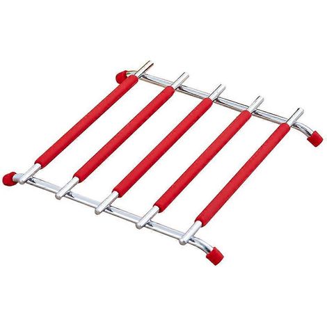 Rutschfester Edelstahl-untersetzer, Hitzebeständige Topf- Und Pfannenhalterung (rot) – 18,50 X 18,50 X 2,00 Cm – Rot