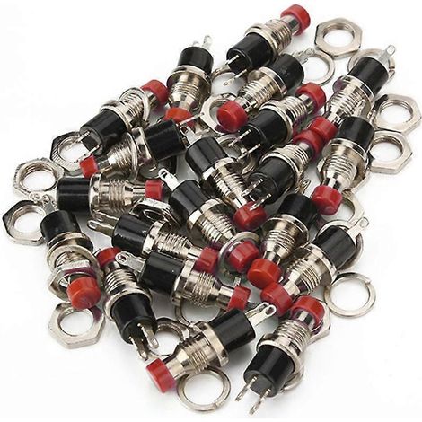 20 Mikro-taster Für Momentanbetrieb, Ein/aus, Mini, Wechselstrom 125 V, 7 Mm (rot)