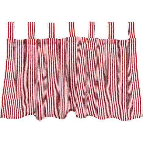 Kurzer Dekorativer Vorhang Für Wohnzimmer, Balkon Oder Fenster (1 Stück) – 132 X 46 Cm – Rot