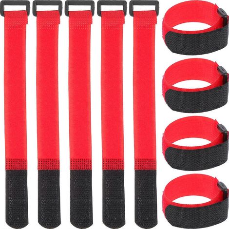 Packung Mit 20 Praktischen Kabelbindern Aus Nylon Mit Kleiner Schlaufe – 20 X 2 Cm – Rot