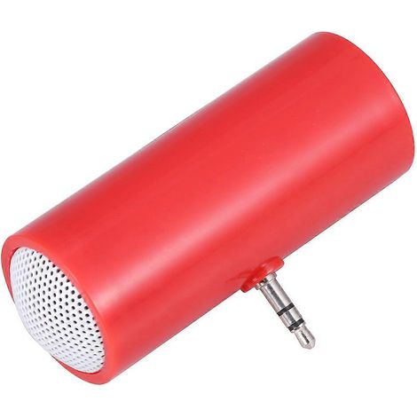 Mini-stereo-lautsprecher Mit 3,5-mm-klinkenanschluss Für Smartphone Und Tablet (batterie Nicht Enthalten) (rot) – 8,533 Cm – Rot