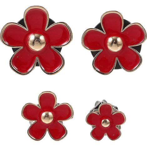 Set Mit 4 Clips Für Auto-lufterfrischer, Lüftungsclips, Auto-innenausstattung – 3,3 X 3,3 X 1 Cm – Rot