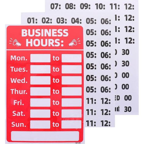 Set Mit 2 Selbstklebenden Schildern „geöffnet/geschlossen“ Für Geschäfte, Restaurants Und Bars. – 30,5 X 20,3 X 0,1 Cm – Rot