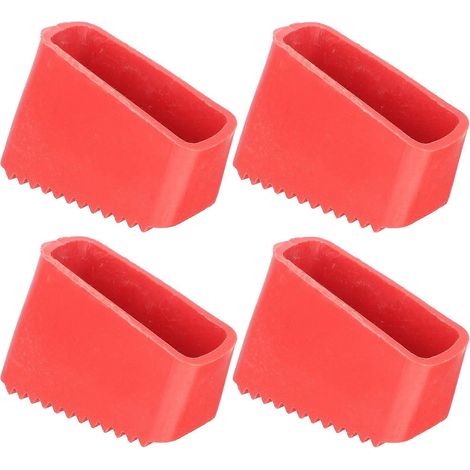 Set Mit 4 Rutschfesten Gummifüßen Für Leitern – 5,50 X 3,80 X 2,50 Cm – Rot