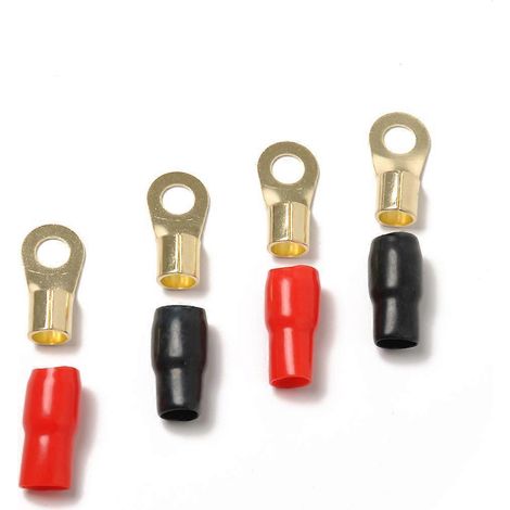 Paarweise 4-gauge-vergoldete Kupfer-schrumpfschlauchverbinder, Isolierte Elektrische Anschlussklemmen, Schnellanschluss-crimpklemmen – 4ga (rot) – 3,30 X 1,60 X 1,20 Cm