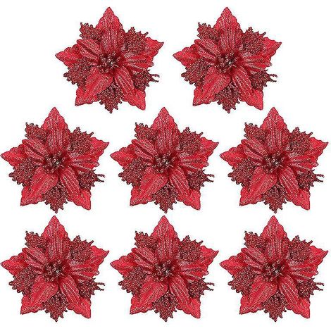 8 Künstliche Weihnachtsblumen