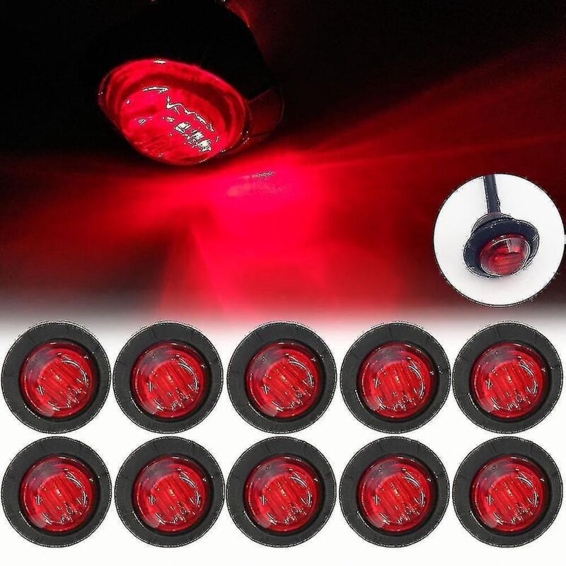 Packung Mit 10 Universellen Led-seitenmarkierungsleuchten Für Anhänger, Lkws Und Andere Fahrzeuge (kugellampentyp).