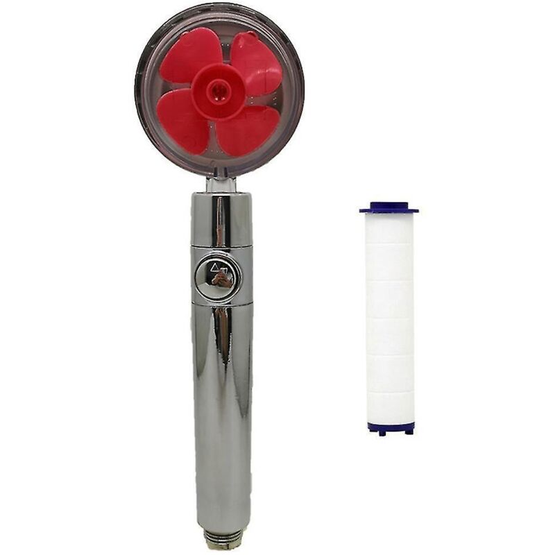 Drehbarer Und Druckregulierbarer Duschkopf, Wassersparend, Rot