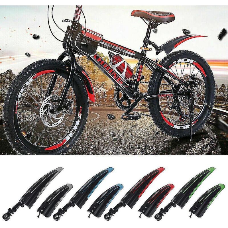 Fahrradschutzblechset, Verstellbare Schutzbleche Für 20/22/24/26-zoll-fahrräder, Rot