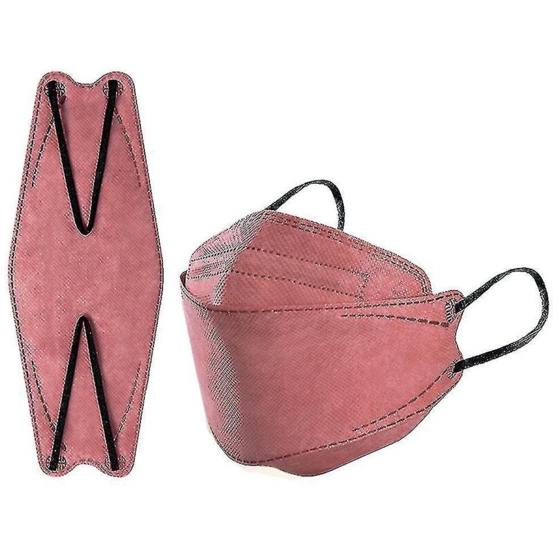 Packung Mit 50 Kn95-masken Für Erwachsene, Morandi Ffp2 4-lagige Schutzmasken, Rote Kf94-masken