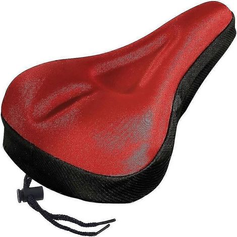 Weiches Und Atmungsaktives Fahrradsattelkissen Aus Silikongel, Fahrradsattelbezug – Rot