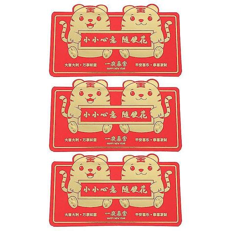 Set Mit 3 Roten Umschlägen Zum Jahr Des Tigers