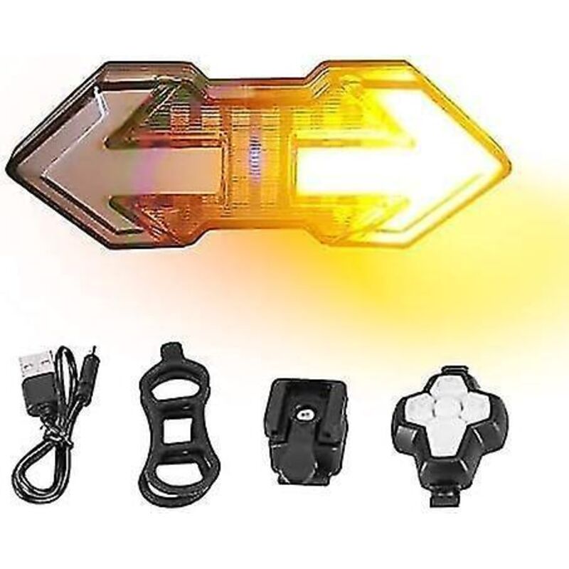 Fahrradblinker, Fahrradrücklicht Mit Integrierten Blinkern, 120 Lumen, Usb-wiederaufladbares Led-rücklicht, Fahrradblinker Mit Drahtloser Fernbedienung, Ipx5