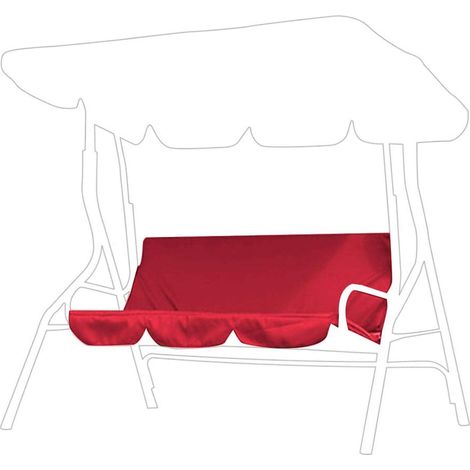 Wasserdichter Ersatzkissenbezug Für 3-sitzer-schaukelstuhl, Ideal Für Terrasse, Garten Oder Balkon – Rot