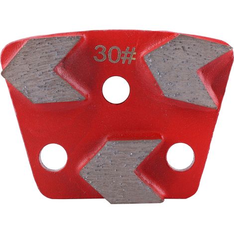 3-teilige Trapezförmige Diamantschleifscheibe, Körnung 30, Metallfinish, Für Fußböden
