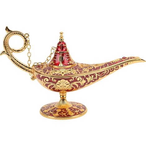 Aladdin-lampe Im Europäischen Stil Aus Antioxidativer Roter Zinklegierung, Heimdekoration