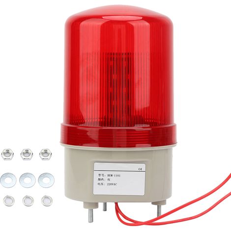 Rotierender Roter Scheinwerfer 220 V Ac – Blinkende Led-warnleuchte – 97 Mm Durchmesser