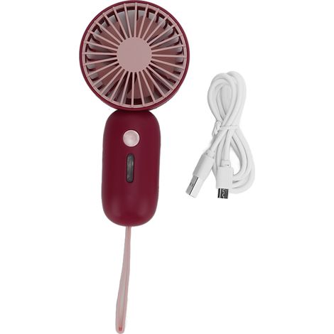 Wiederaufladbarer Mini-usb-taschenventilator Mit 3 Geschwindigkeitsstufen Und Handschlaufe Für Den Einsatz Im Freien, Zu Hause Und Im Büro