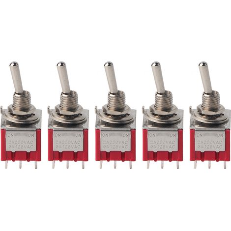 Onon 3pdt 9-polige 6-mm-wippschalter 2 A/250 V Ac 5 A/125 V Ac