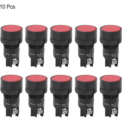 10 Rote Drucktaster Der Serie Xb2-ea, 660 V, 10 A, Mit Reset-taste