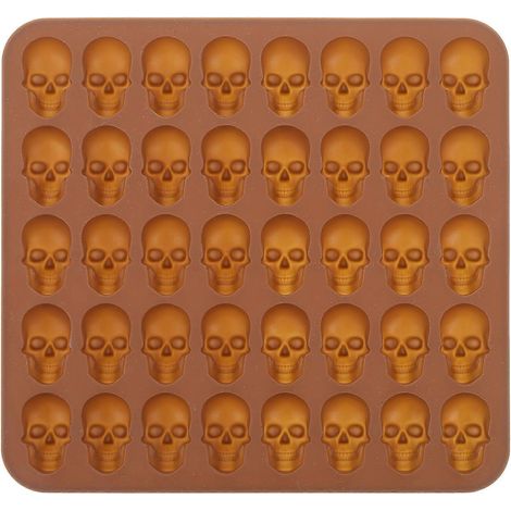 Halloween-kuchenform, Silikon-keksform, Halloween-muffinform, Backform – 16,80 X 15,90 X 1,00 Cm – Schokolade