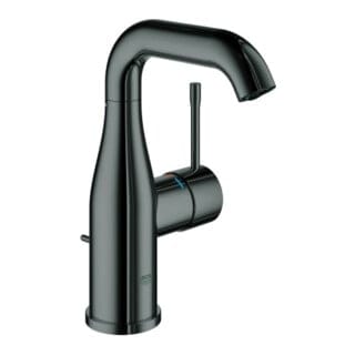 Grohe Waschtisch-Einhebelmischer Essence hd graphite, M-Size, mit Ablaufgarnitur