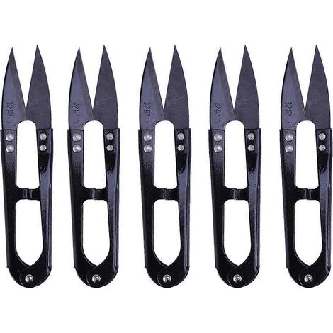 Bonsai-schere (5er-set), Schneidewerkzeug Für Nähen Und Gartenarbeit. – 10,50 X 3,00 X 1,00 Cm – Schwarz
