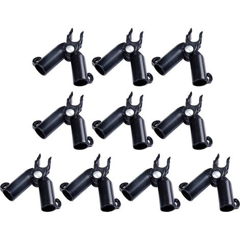 Set Mit 10 Verstellbaren Pflanzenverbindern, Winkel 0 Bis 70 Grad, Pflanzenstützen Aus Kunststoff – 7,2 X 3,2 X 1,6 Cm – Schwarz
