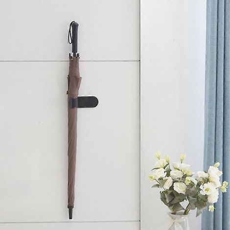 Set Mit 2 Selbstklebenden Regenschirmhaken, Aufhängehalterungen Für Auto Und Zuhause (schwarz) – 14,00 X 5,00 X 3,50 Cm – Schwarz