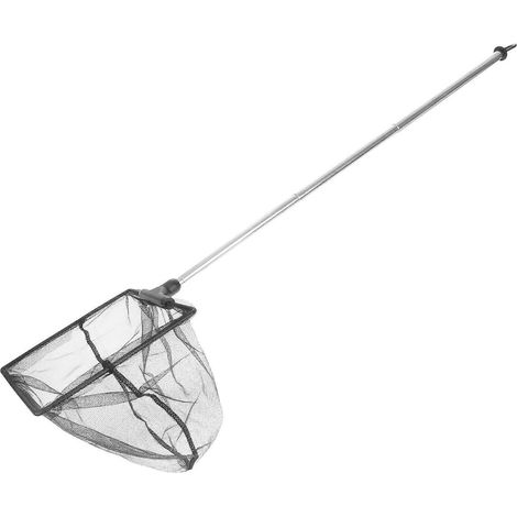 Teleskop-feinmaschennetz Mit Langem, Ausziehbarem Griff (33–60 Cm) Für Aquarien, Seen Und Teiche (12 X 15 Cm) – 54,5 X 15 X 1 Cm – Schwarz
